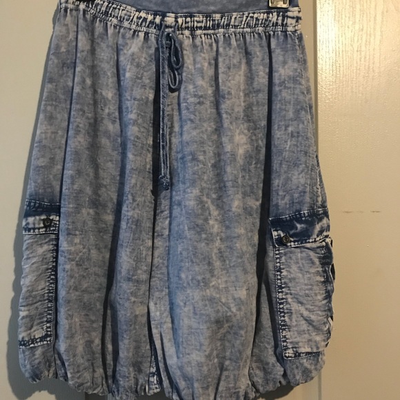 hardtail long denim skirt